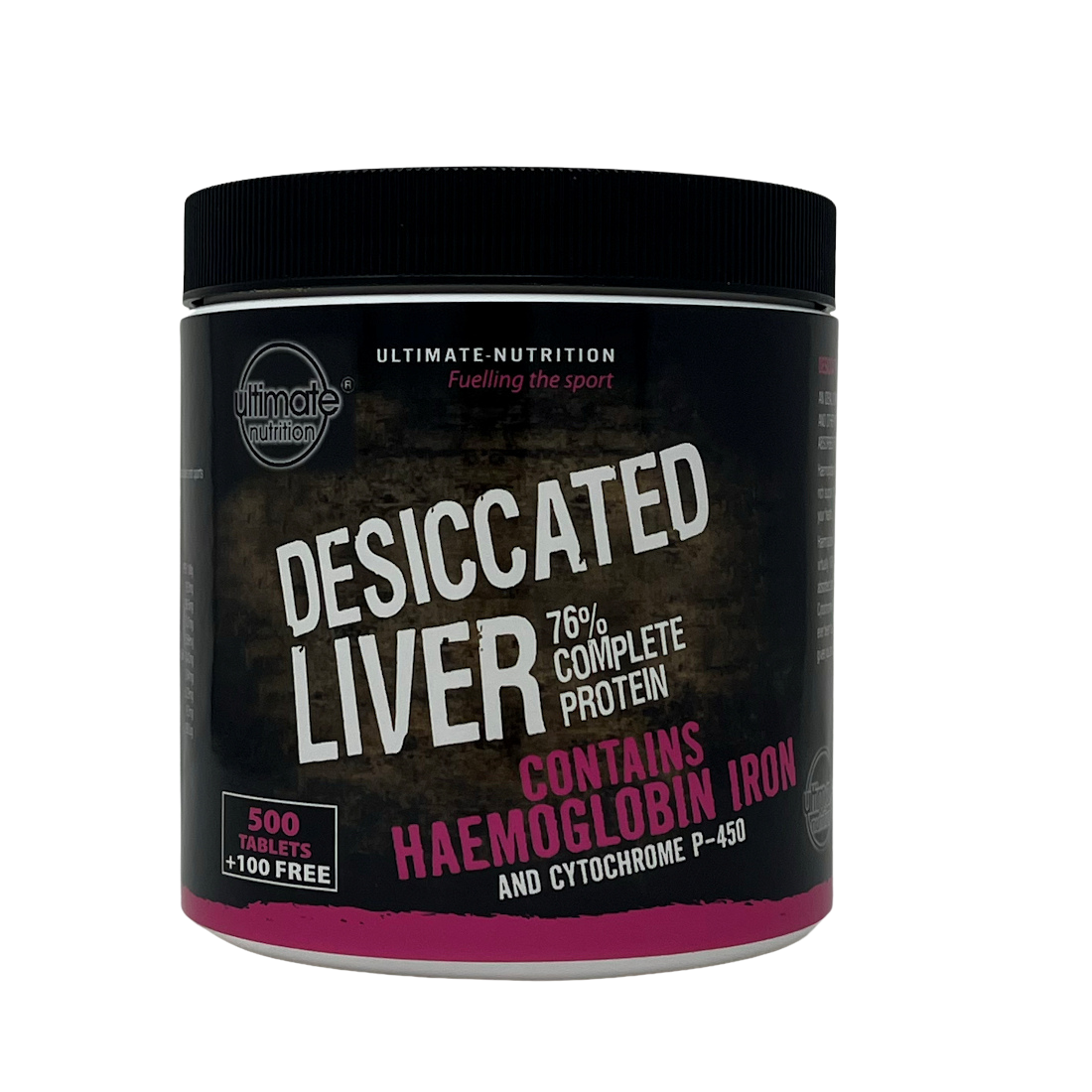 Ultimate Nutrition UK Complete High Protein Bundle with 10% special bundle saving. Includes Desiccated Liver 76% complete protein 500 capsules plus 100 free with Haemoglobin Iron, Creatine Monohydrate Powder 300g unflavoured, 90+ Advanced Peptide Bonded M