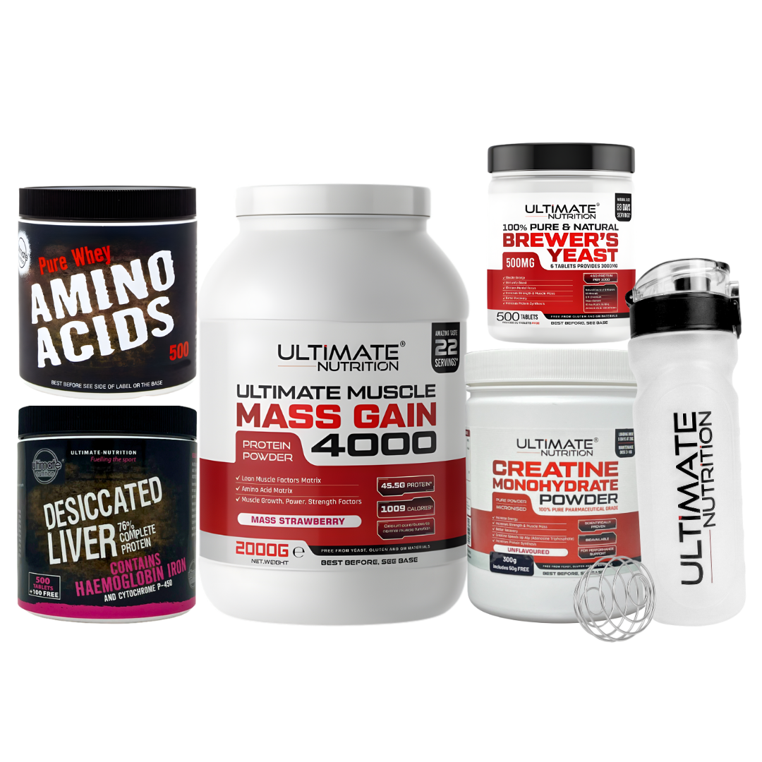 STARTER PACK, ADVANCED, MUSCLE GAIN STACK WITH LIVER TABLETS SAVE 10%